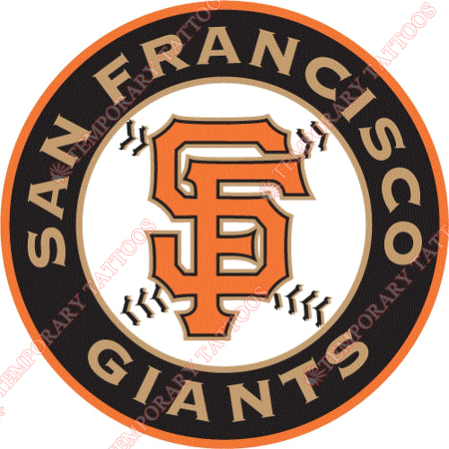 San Francisco Giants Customize Temporary Tattoos Stickers NO.1881
